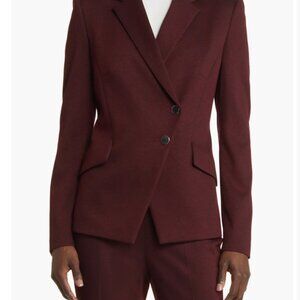 BOSS Jatawa Asymmetric blazer jacket size 8 US in Burgundy